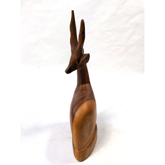 Vintage Besmo Hand Carved Wooden Antelope/Gazelle Made in KENYA - Picture 2 of 5